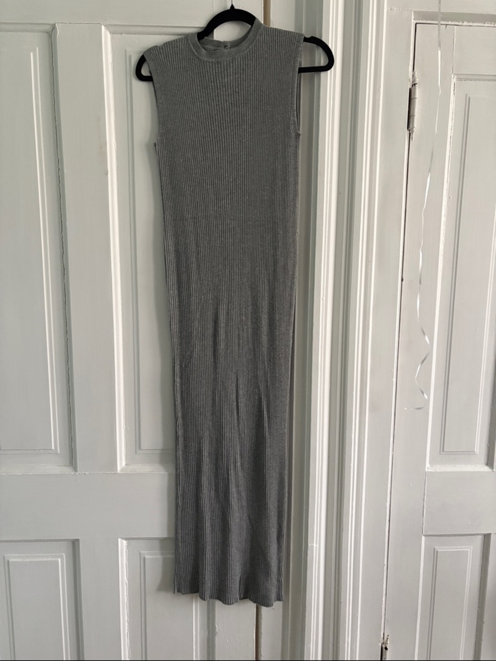 Worthington Gray Ribbed Maxi Dress